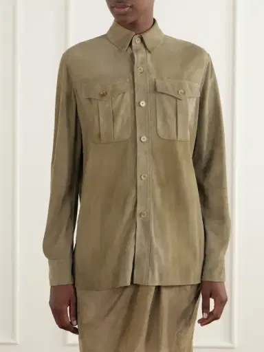 Ralph Lauren Collection Landry Suede Shirt | Thumbnail 3