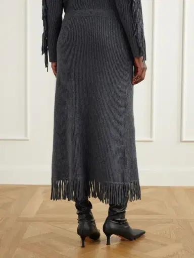 Simkhai Casey Draped Wool And Cashmere-blend Skirt | Thumbnail 4