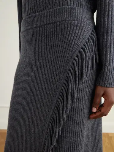 Simkhai Casey Draped Wool And Cashmere-blend Skirt | Thumbnail 5