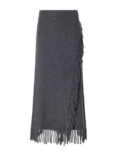 Simkhai Casey Draped Wool And Cashmere-blend Skirt | Thumbnail 1