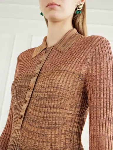 Zimmermann Mouline Ribbed Jersey Midi Dress | Thumbnail 4 Zimmermann Mouline Ribbed Jersey Midi Dress | Thumbnail 4