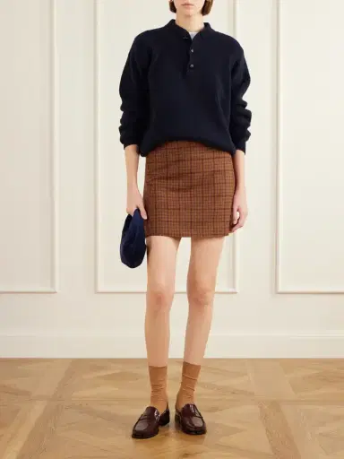 Blazé Milano Coci Checked Wool Mini Skirt | Thumbnail 2