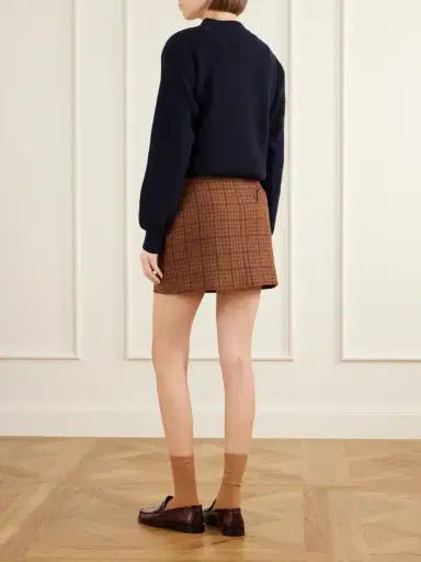 Blazé Milano Coci Checked Wool Mini Skirt | Thumbnail 3