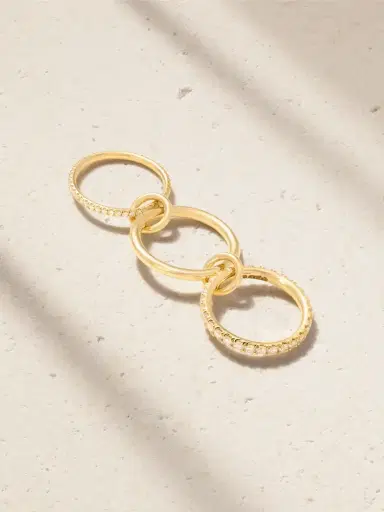 Spinelli Kilcollin Norah Set-of-three 18-karat Gold Diamond Rings | Thumbnail 3