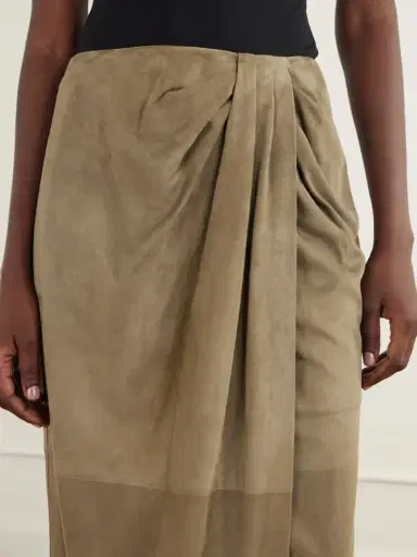 Ralph Lauren Collection Teegan Suede Midi Skirt | Thumbnail 5