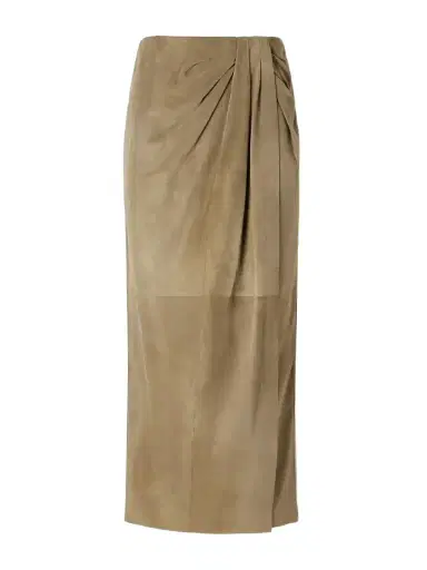 Ralph Lauren Collection Teegan Suede Midi Skirt | Thumbnail 1
