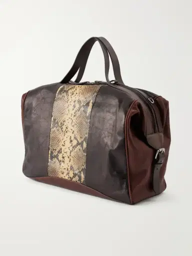 Dries Van Noten Snake-effect Leather Weekend Bag | Thumbnail 4 Dries Van Noten Snake-effect Leather Weekend Bag | Thumbnail 4