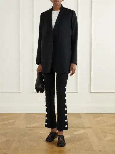 Proenza Schouler Martina Button-embellished Stretch-jersey Skinny Pants | Thumbnail 2