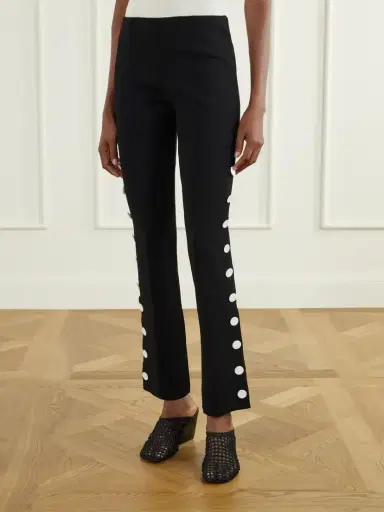 Proenza Schouler Martina Button-embellished Stretch-jersey Skinny Pants | Thumbnail 3