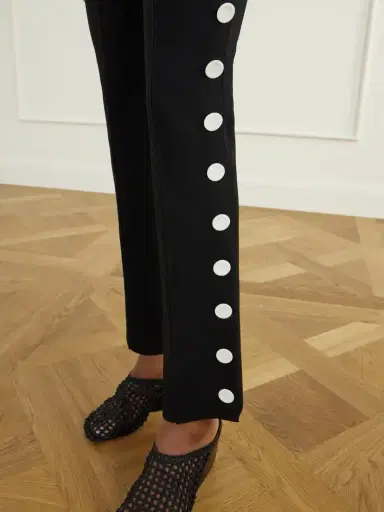 Proenza Schouler Martina Button-embellished Stretch-jersey Skinny Pants | Thumbnail 5