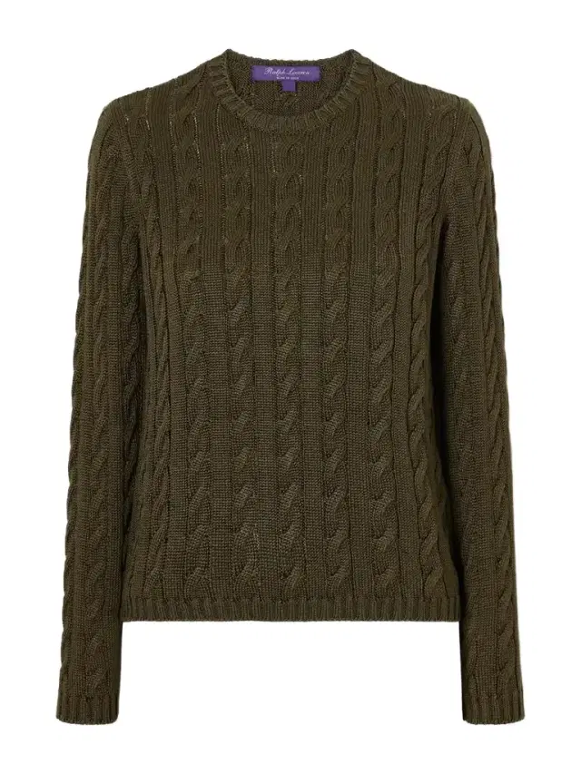 Ralph Lauren Collection Cable-knit Silk-blend Sweater