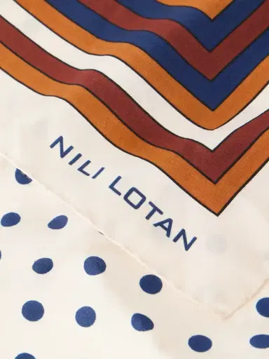 Nili Lotan Vintage Polka-dots Silk Scarf | Thumbnail 3
