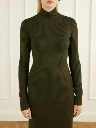 Victoria Beckham Ribbed Wool-blend Turtleneck | Thumbnail 3