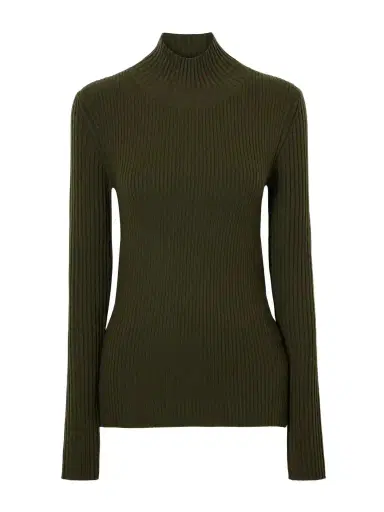 Victoria Beckham Ribbed Wool-blend Turtleneck | Thumbnail 1