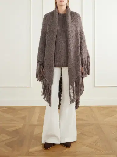 Gabriela Hearst Lauren Fringed Cashmere Wrap | Thumbnail 2 Gabriela Hearst Lauren Fringed Cashmere Wrap | Thumbnail 2