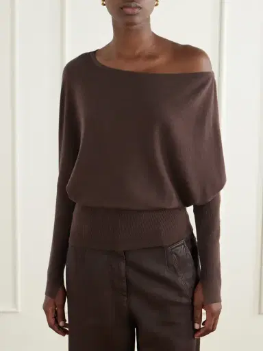 Simkhai Lavina Off-the-shoulder Ribbed-detailed Wool-blend Sweater | Thumbnail 3 Simkhai Lavina Off-the-shoulder Ribbed-detailed Wool-blend Sweater | Thumbnail 3