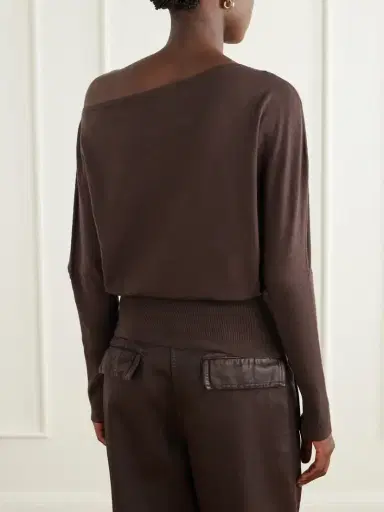 Simkhai Lavina Off-the-shoulder Ribbed-detailed Wool-blend Sweater | Thumbnail 4 Simkhai Lavina Off-the-shoulder Ribbed-detailed Wool-blend Sweater | Thumbnail 4