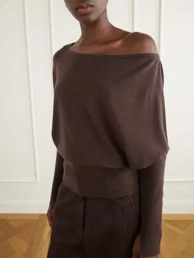 Simkhai Lavina Off-the-shoulder Ribbed-detailed Wool-blend Sweater | Thumbnail 5 Simkhai Lavina Off-the-shoulder Ribbed-detailed Wool-blend Sweater | Thumbnail 5