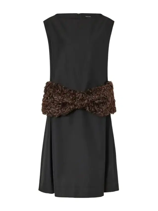 Simone Rocha Plush-trimmed Twill Midi Dress
