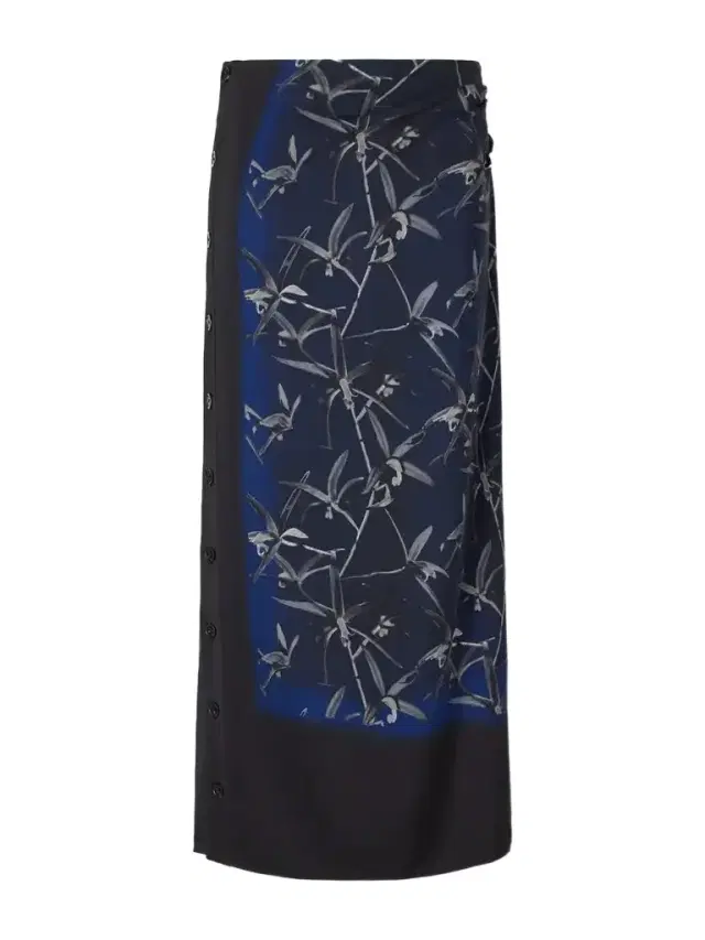 Proenza Schouler Anais Floral-print Button-detailed Gathered Stretch-cady Skirt