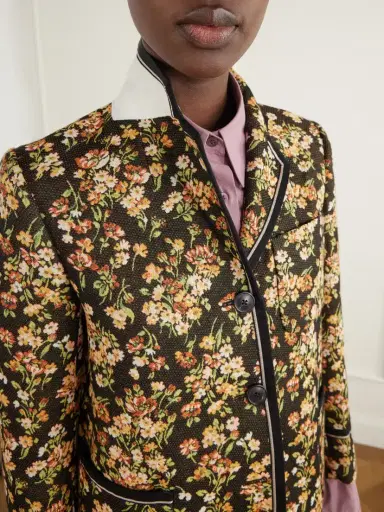 Dries Van Noten Floral-embroidered Cotton-blend Blazer | Thumbnail 5 Dries Van Noten Floral-embroidered Cotton-blend Blazer | Thumbnail 5