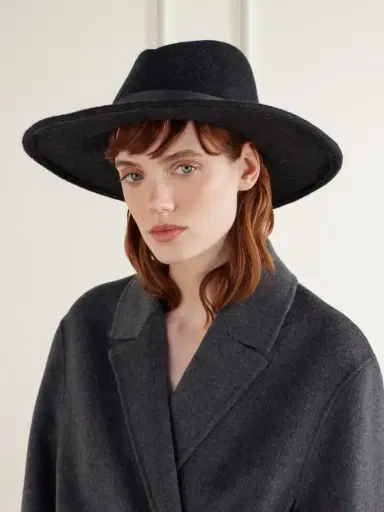 Gigi Burris Jeanne Satin-trimmed Wool And Cotton-blend Felt Hat | Thumbnail 2 Gigi Burris Jeanne Satin-trimmed Wool And Cotton-blend Felt Hat | Thumbnail 2
