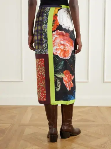 Dries Van Noten Floral-print Silk-satin Wrap Midi Skirt | Thumbnail 4 Dries Van Noten Floral-print Silk-satin Wrap Midi Skirt | Thumbnail 4