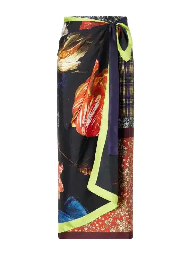 Dries Van Noten Floral-print Silk-satin Wrap Midi Skirt | Thumbnail 1 Dries Van Noten Floral-print Silk-satin Wrap Midi Skirt | Thumbnail 1