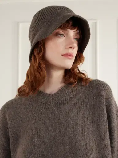 Nour Hammour Bruno Ribbed Merino Wool And Cashmere-blend Bucket Hat | Thumbnail 2