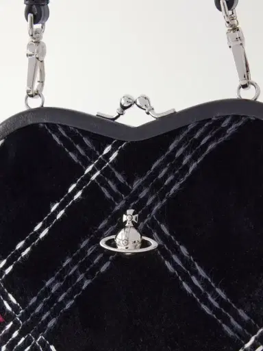 Vivienne Westwood Belle Mini Checked Velvet Shoulder Bag | Thumbnail 5
