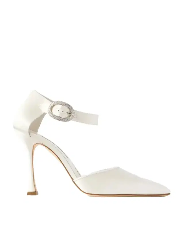 Manolo Blahnik Zutonplan 105 Crystal-embellished Satin Pumps