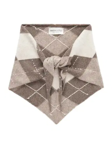 Johnstons of Elgin Clan Checked Cashmere Scarf | Thumbnail 1 Johnstons of Elgin Clan Checked Cashmere Scarf | Thumbnail 1