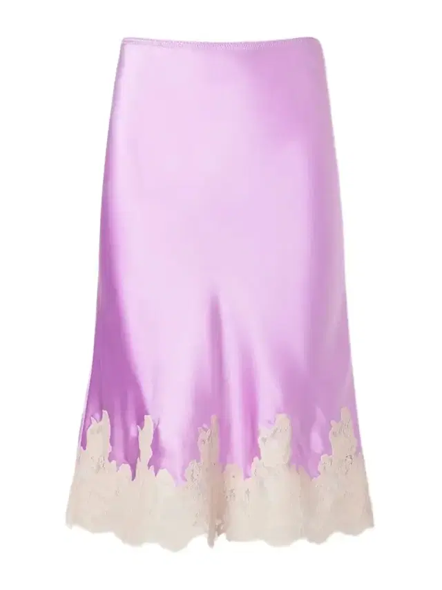 DÔEN Elowette Lace-trimmed Silk Midi Skirt