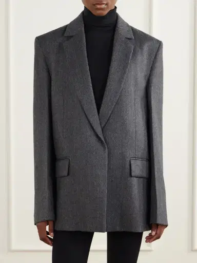 TOTEME Herringbone Wool Blazer | Thumbnail 3