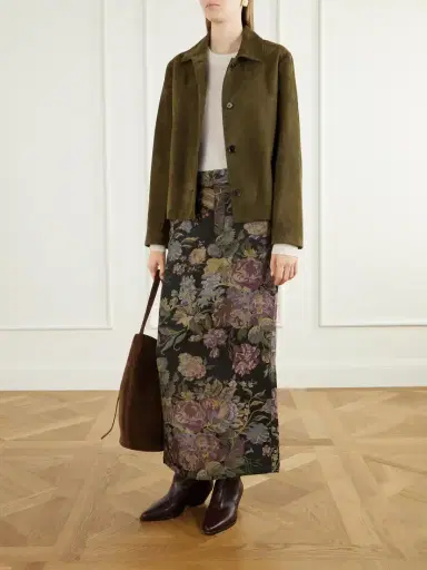 Ralph Lauren Collection Fontaine Floral-print Silk-blend Jacquard Maxi Skirt | Thumbnail 2