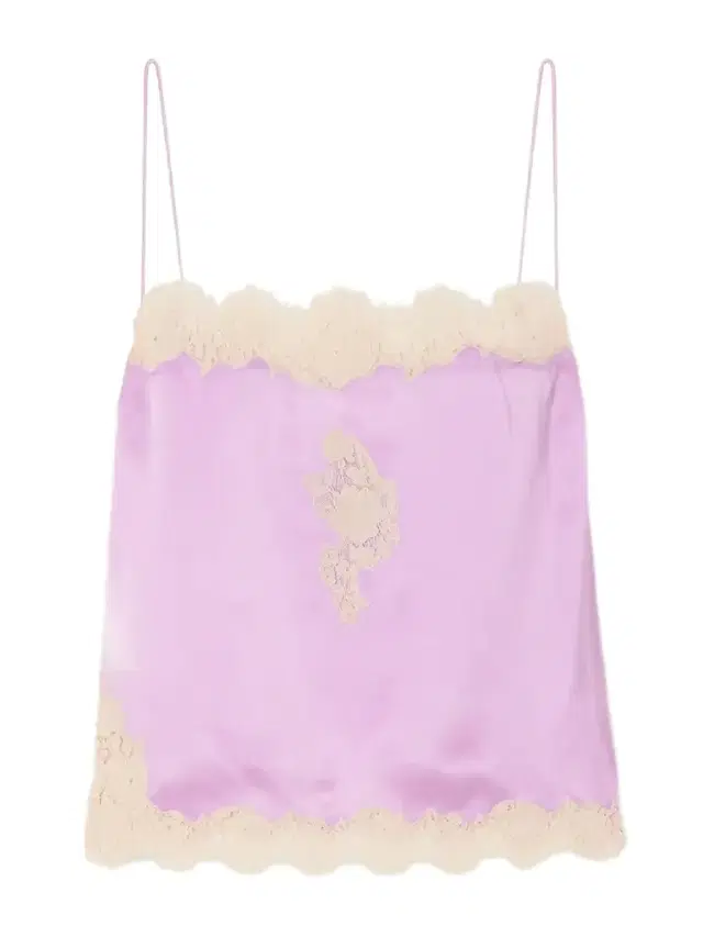 DÔEN Avelaine Lace-trimmed Silk-satin Cami