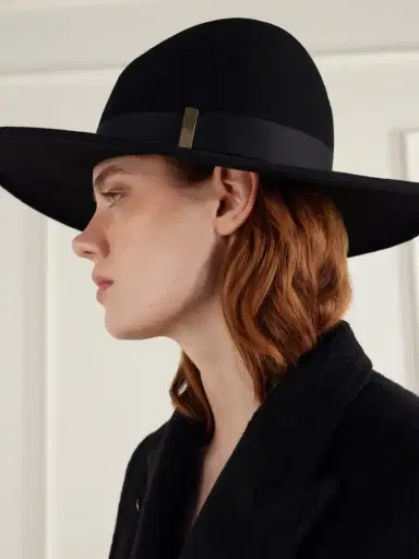 Gigi Burris Jeanne Satin-trimmed Wool And Cotton-blend Felt Hat | Thumbnail 4 Gigi Burris Jeanne Satin-trimmed Wool And Cotton-blend Felt Hat | Thumbnail 4