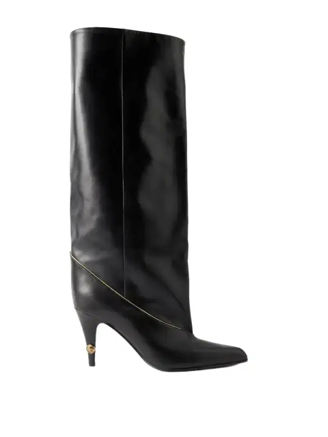 Versace Gianni 90 Calf Leather Knee Boots