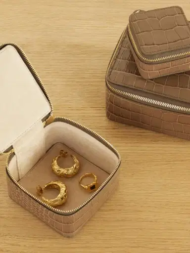 Smythson Mara Set Of Three Croc-embossed Leather Jewelry Cases | Thumbnail 2 Smythson Mara Set Of Three Croc-embossed Leather Jewelry Cases | Thumbnail 2