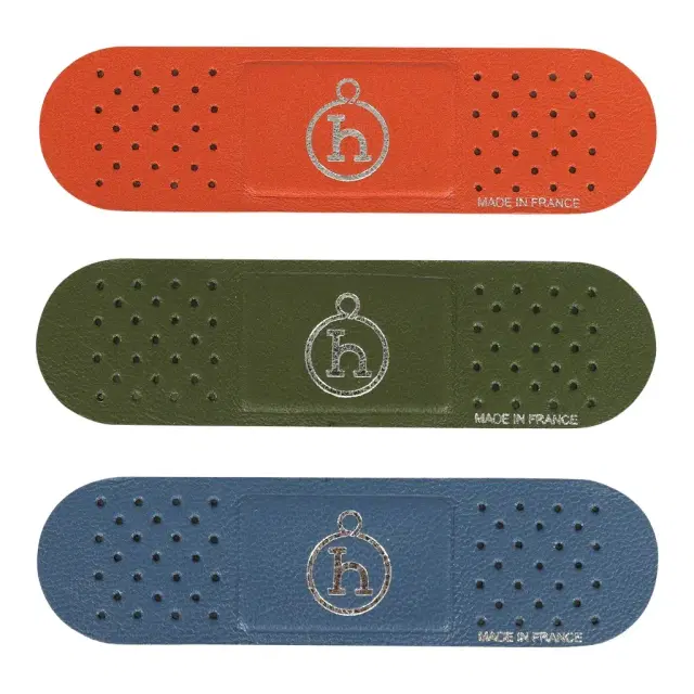 HERMÈS Hermes Band-Aid Cuivre, Bleu Tie, Vert Veronese Milo Lambskin