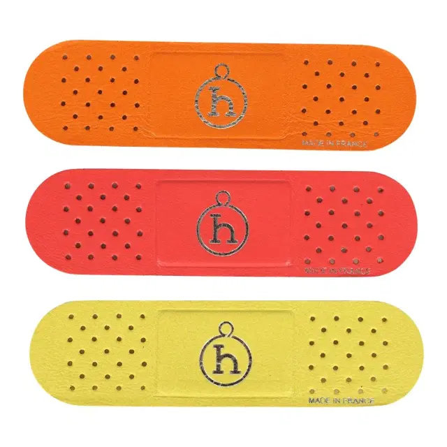 HERMÈS Hermes Band-Aid Orange, Orange Field, Lime Milo Lambskin