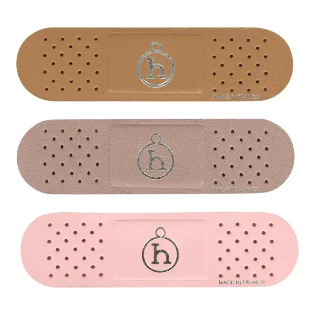 HERMÈS Hermes Band-Aid Rose Sakura, Chai, Gris Tourterelle Milo Lambskin