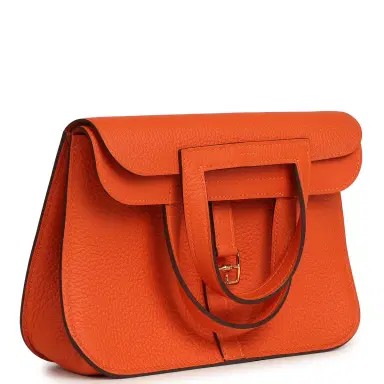 HERMÈS Hermes Halzan 25 Feu Clemence Gold Hardware | Thumbnail 2