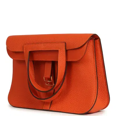 HERMÈS Hermes Halzan 25 Feu Clemence Gold Hardware | Thumbnail 5