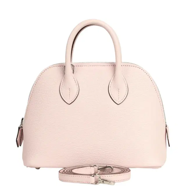 HERMÈS Hermes Mini 1923 Bolide Rose Darling Chevre Mysore Palladium Hardware
