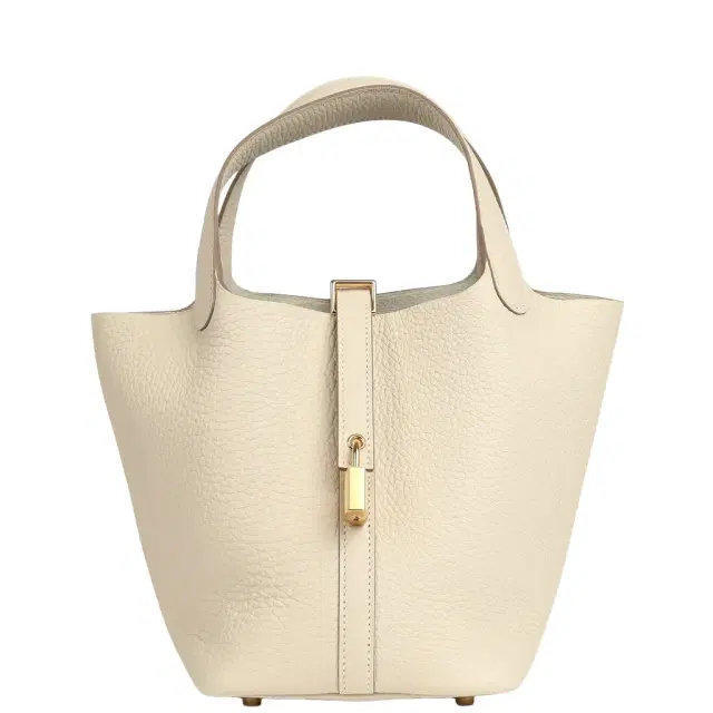 HERMÈS Hermes Picotin Lock 18 Craie Clemence Gold Hardware