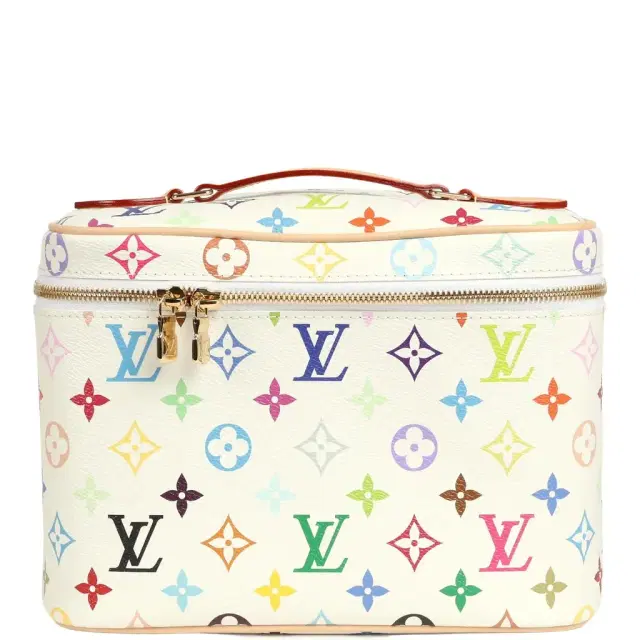 Louis Vuitton Louis Vuitton X Takashi Murakami Nice BB White Multicolor Monogram Gold Hardware