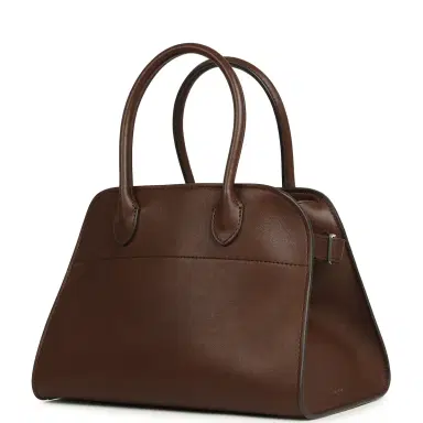 The Row The Row Soft Margaux 10 Deep Brown Saddle Silver Hardware | Thumbnail 5