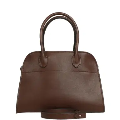 The Row The Row Soft Margaux 10 Deep Brown Saddle Silver Hardware | Thumbnail 1