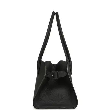 The Row The Row Soft Margaux Shoulder 12 Bag Black Calfskin Silver Hardware | Thumbnail 3 The Row The Row Soft Margaux Shoulder 12 Bag Black Calfskin Silver Hardware | Thumbnail 3